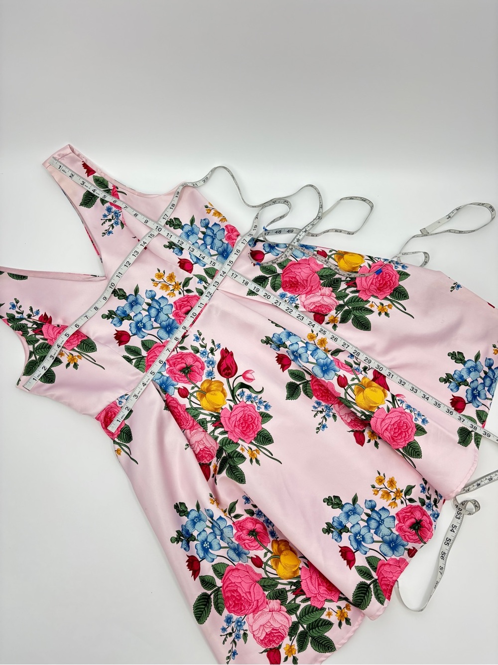 Liza Luxe Mini Dress Sleeveless Pink Floral Dress - Picture 10 of 14